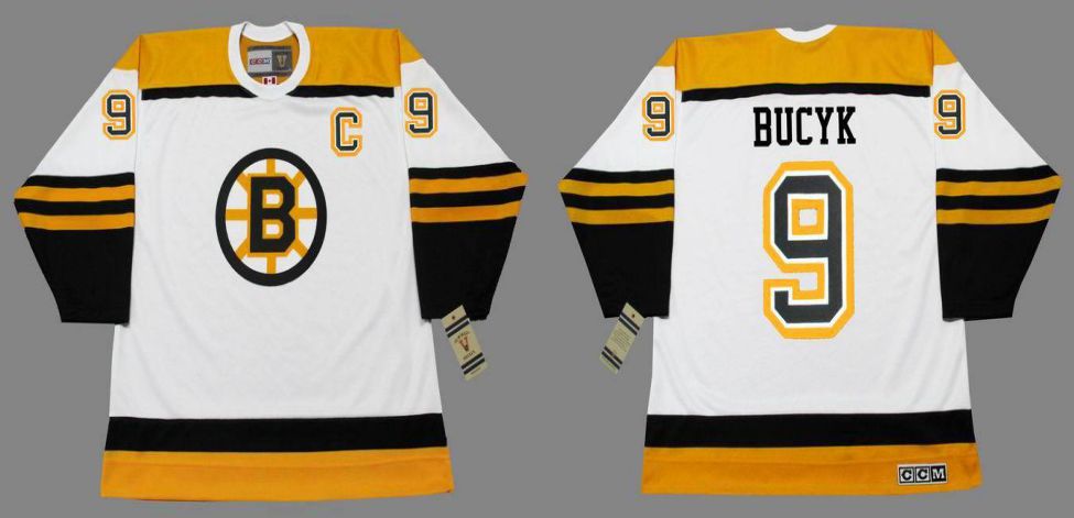 2019 Men Boston Bruins #9 Bucyk White CCM NHL jerseys